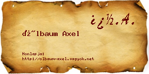 Ölbaum Axel névjegykártya